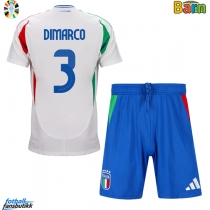 Italia Federico Dimarco #3 Bortedraktsett Barn EM 2024 Kortermet (+ Korte bukser)